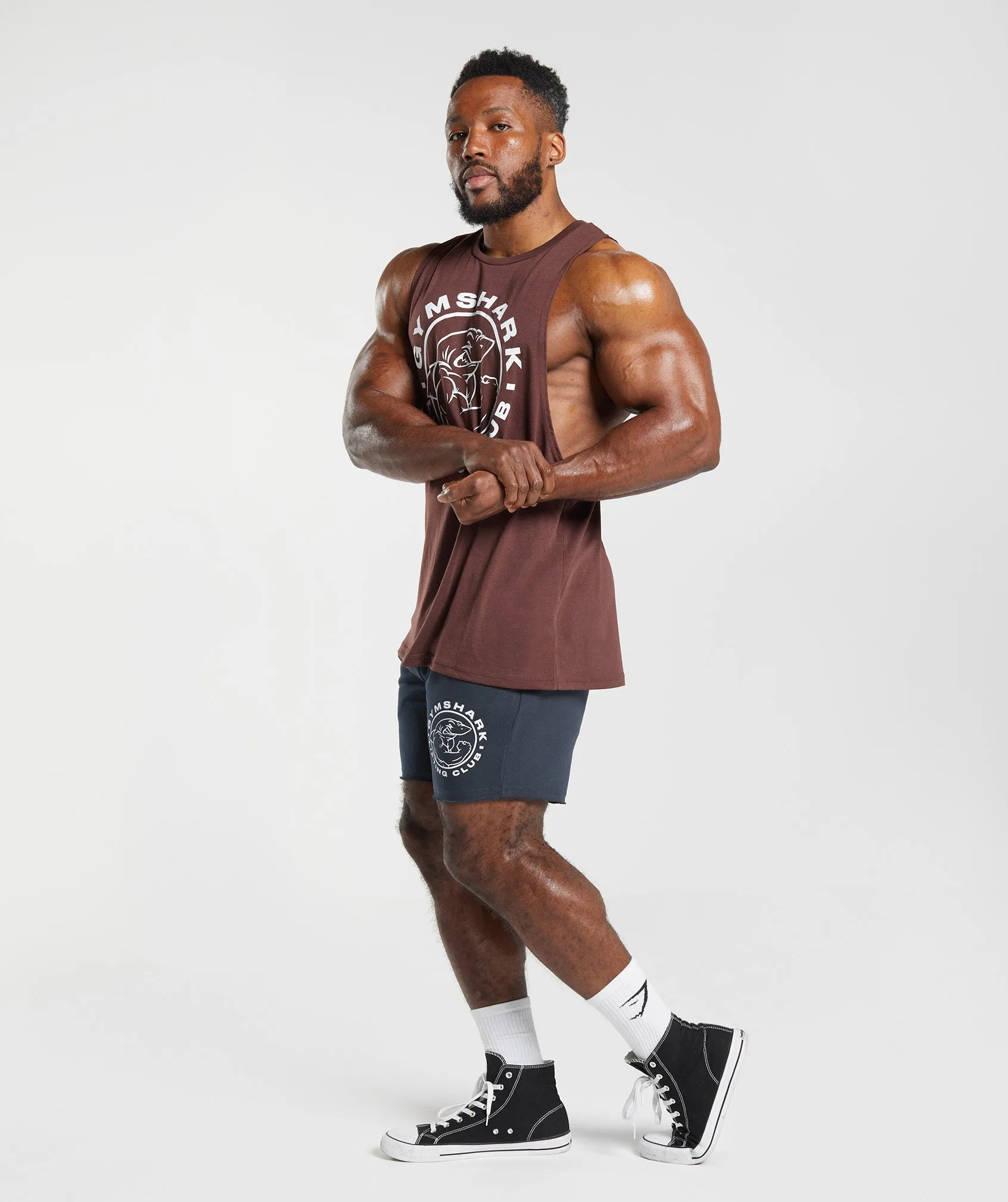Gymshark Legacy Drop Arm Tank - Cherry Brown sold by Gymshark product image thumbnail 4