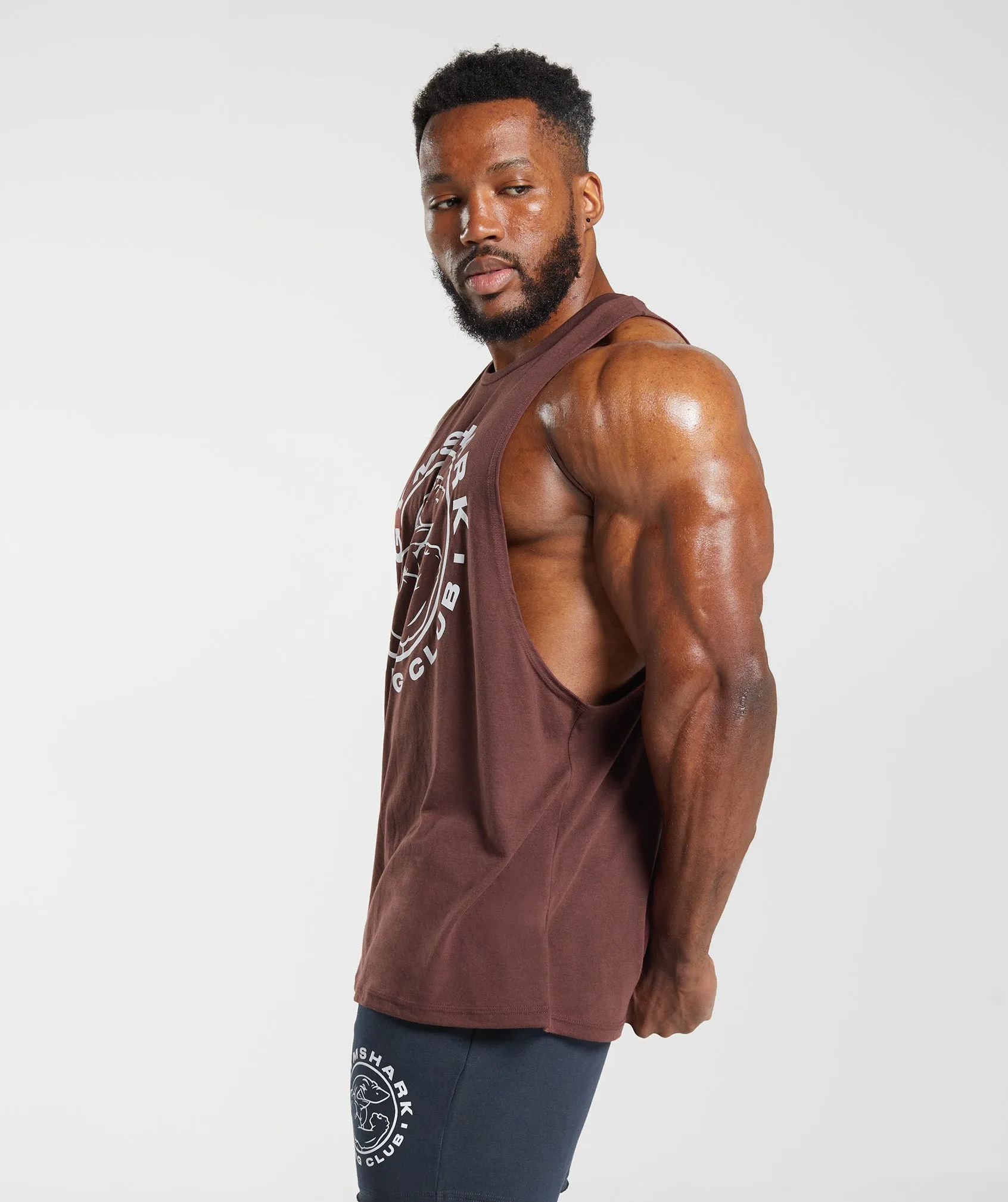 Gymshark Legacy Drop Arm Tank - Cherry Brown sold by Gymshark product image thumbnail 3