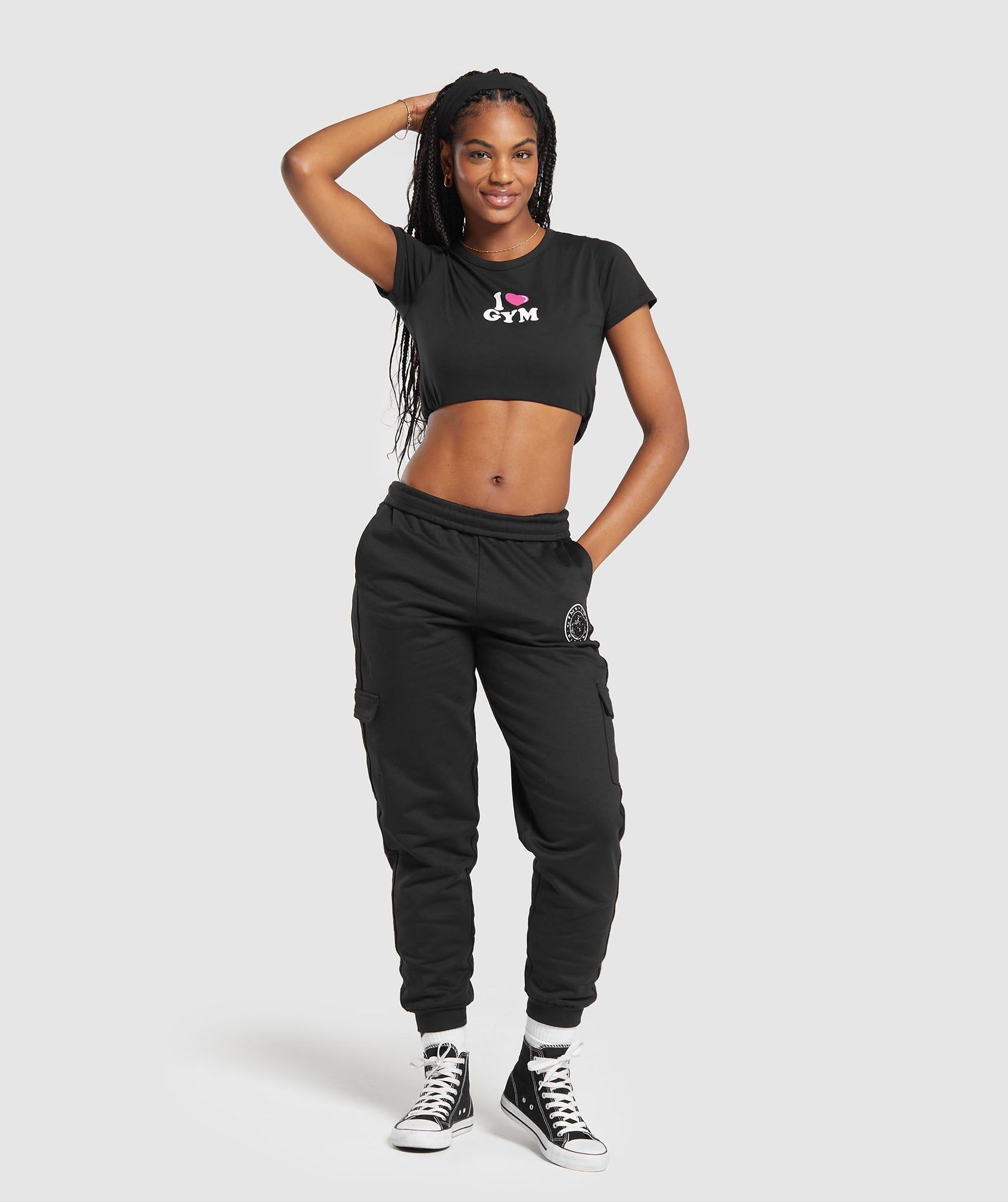 Gymshark I Heart Gym Baby T-Shirt - Black sold by Gymshark product image thumbnail 4