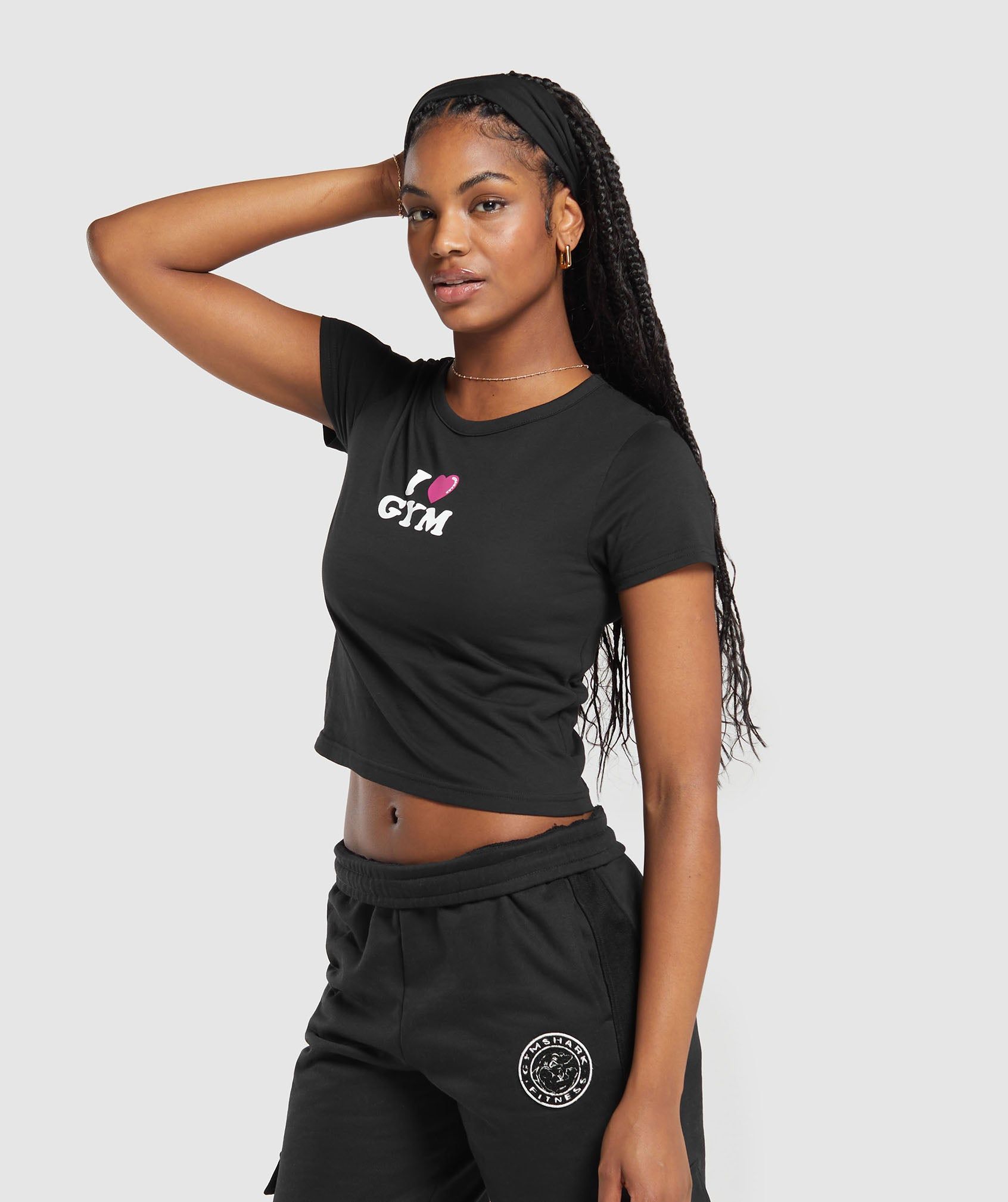 Gymshark I Heart Gym Baby T-Shirt - Black sold by Gymshark product image thumbnail 3