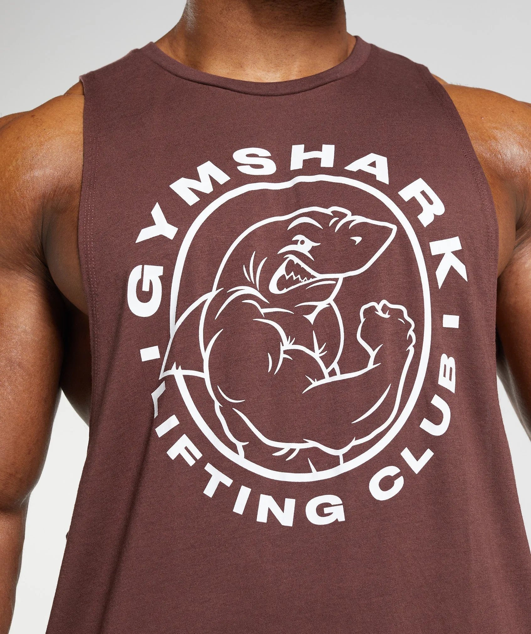 Gymshark Legacy Drop Arm Tank - Cherry Brown sold by Gymshark product image thumbnail 5