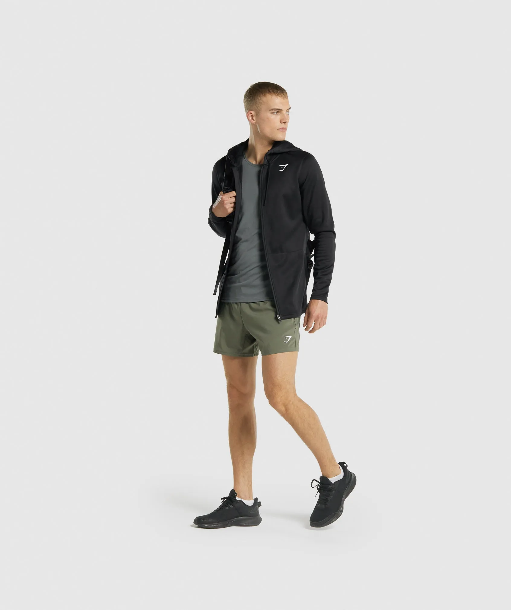 Gymshark Arrival Zip Up Hoodie - Black sold by Gymshark product image thumbnail 4