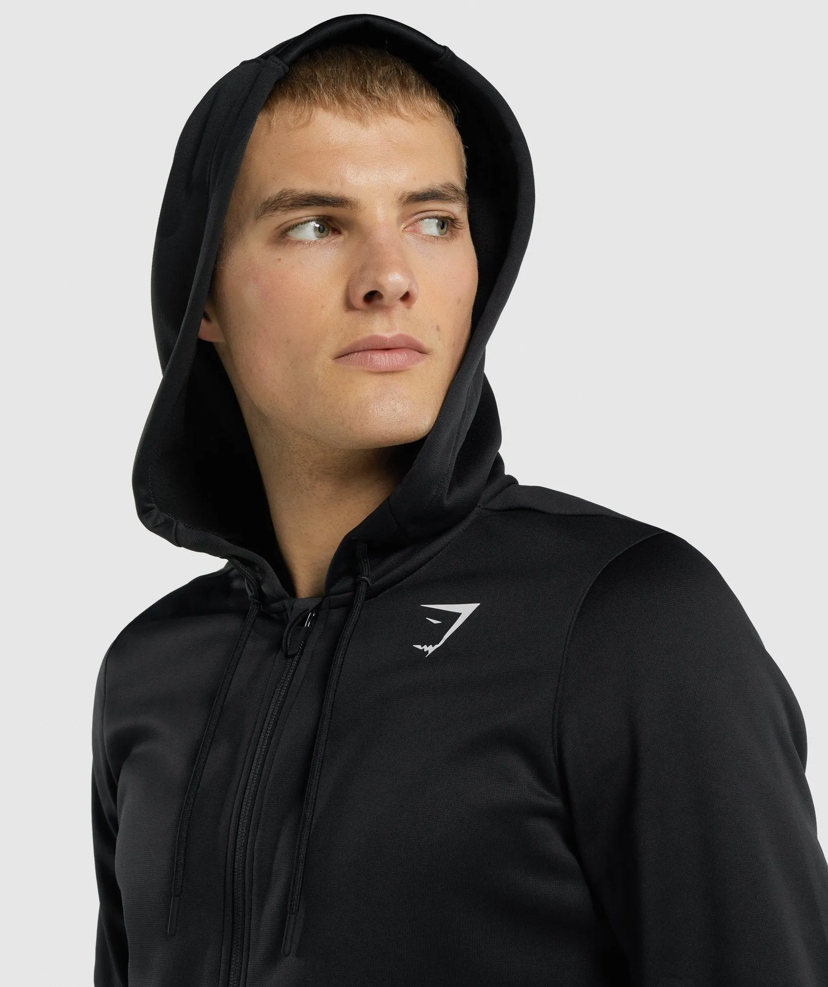 Gymshark Arrival Zip Up Hoodie - Black sold by Gymshark product image thumbnail 5