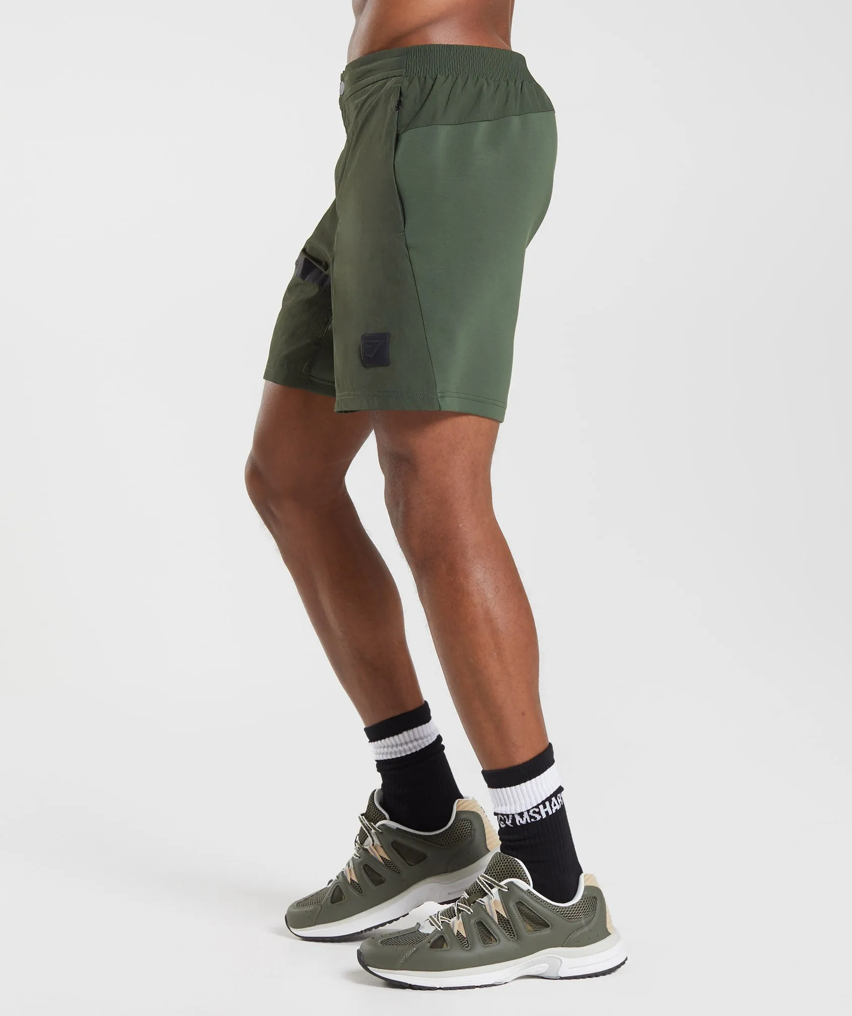 Gymshark Retake Woven 7" Shorts - Moss Olive sold by Gymshark product image thumbnail 3