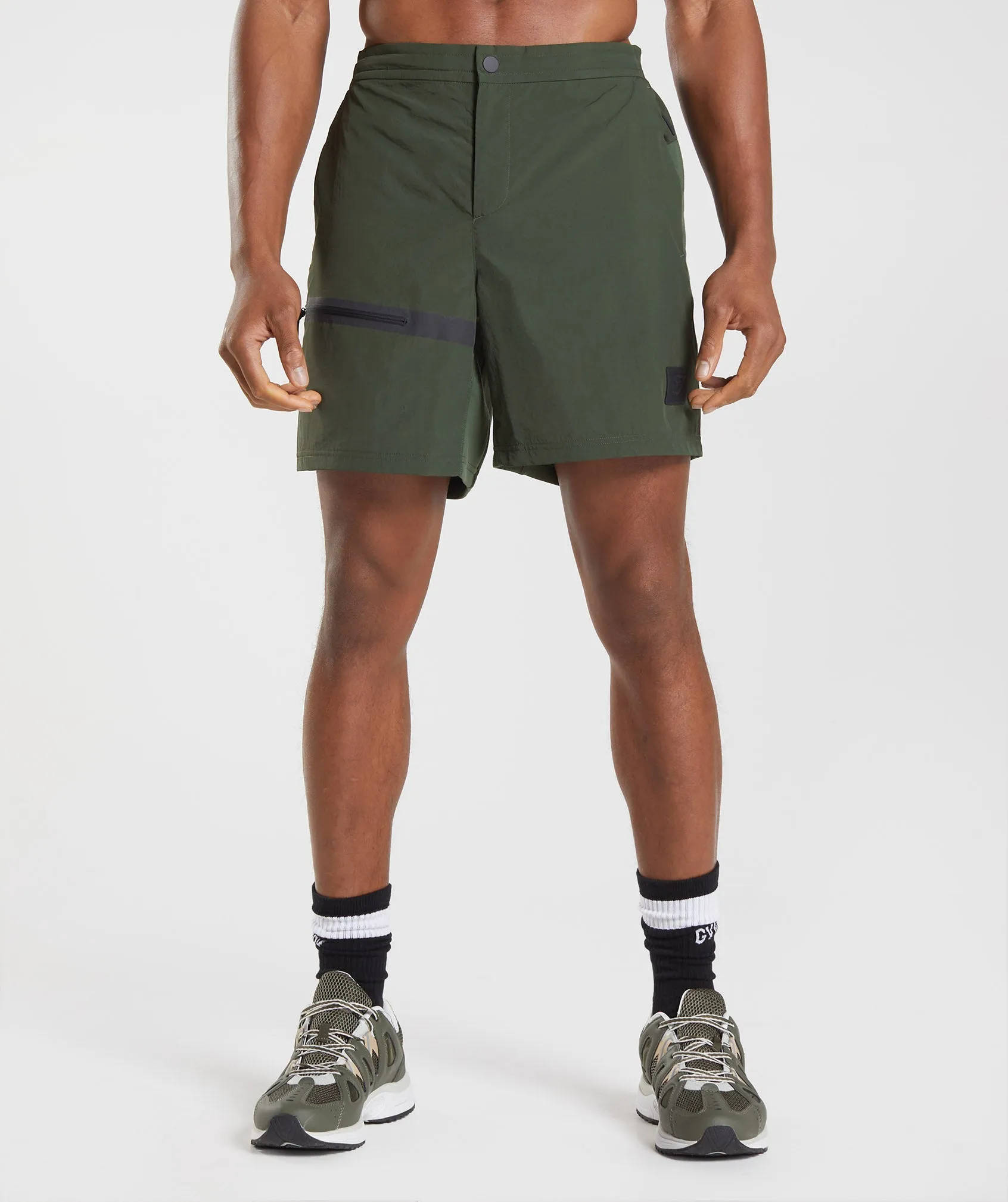 Gymshark Retake Woven 7" Shorts - Moss Olive sold by Gymshark
