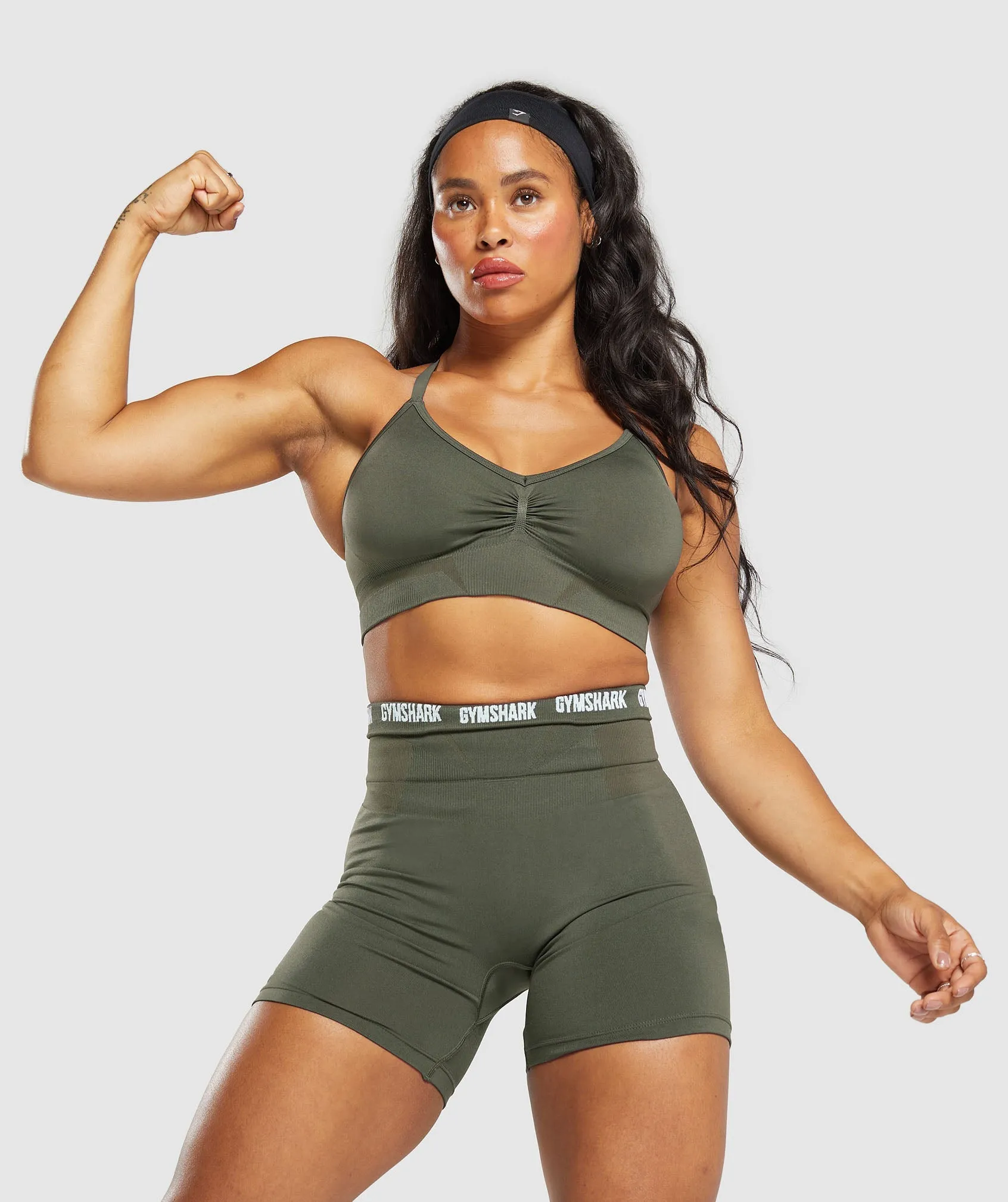Gymshark Boost Bra - Strength Green/Weighted Green sold by Gymshark product image thumbnail 5