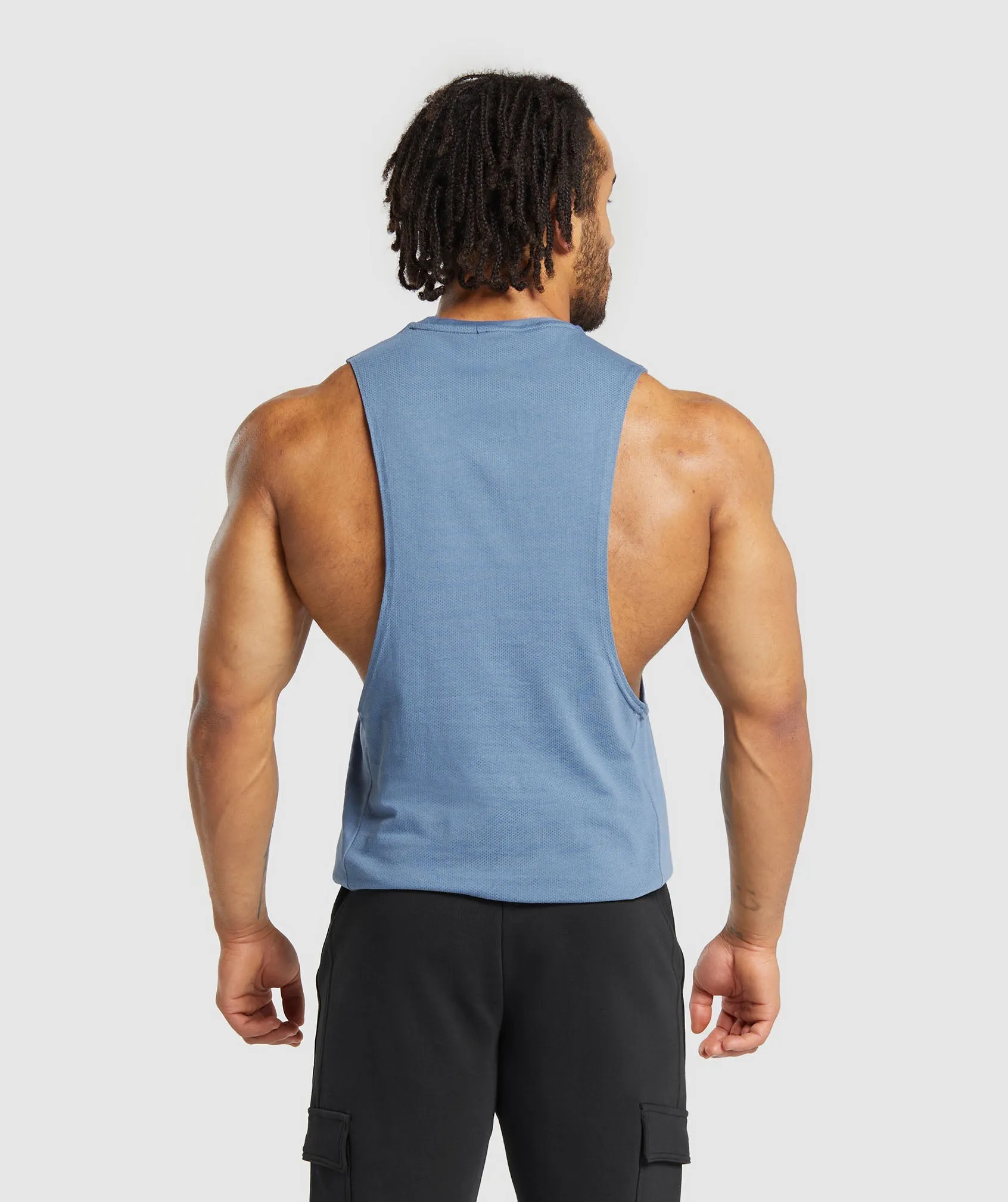 Gymshark React Drop Arm Tank - Faded Blue sold by Gymshark product image thumbnail 2