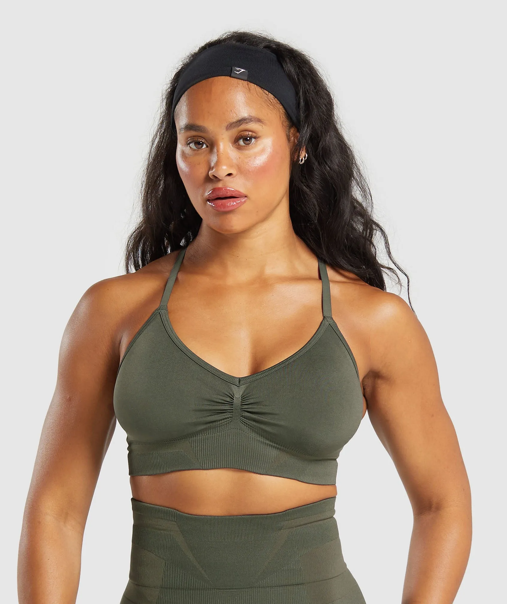 Gymshark Boost Bra - Strength Green/Weighted Green sold by Gymshark