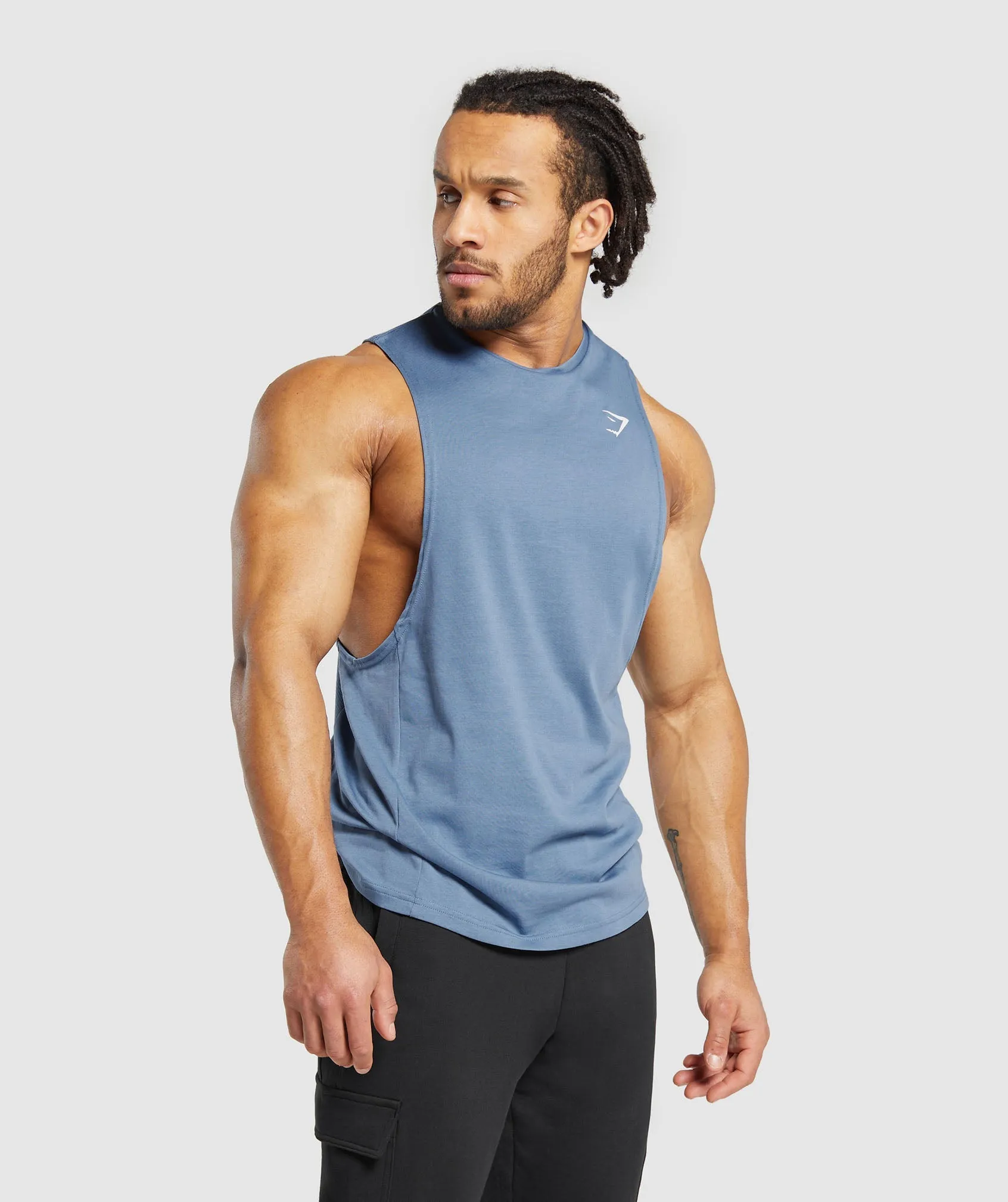 Gymshark React Drop Arm Tank - Faded Blue sold by Gymshark product image thumbnail 3
