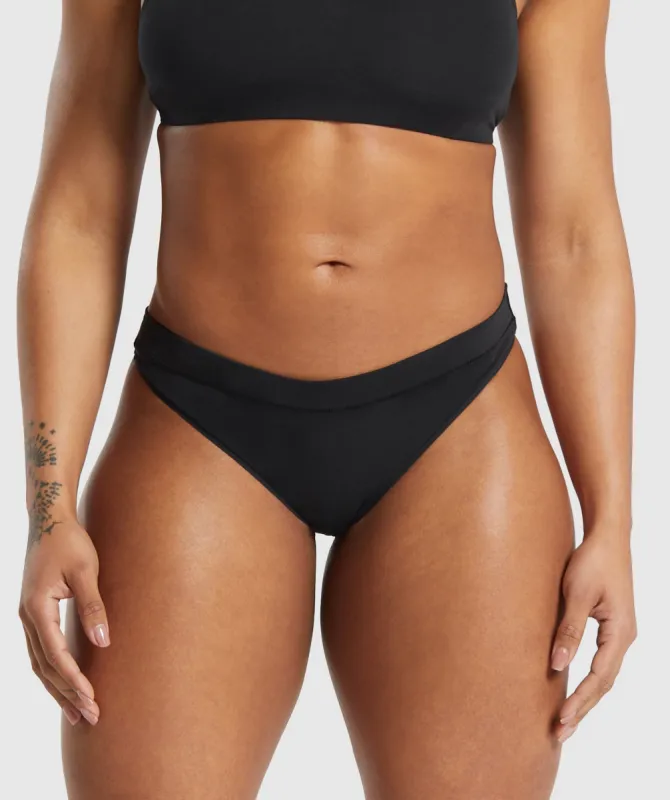 Gymshark Cotton High Leg Thong - Black sold by Gymshark