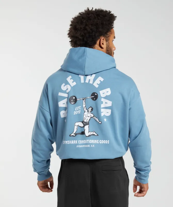Gymshark Raise the Bar Hoodie - Dusk Blue sold by Gymshark