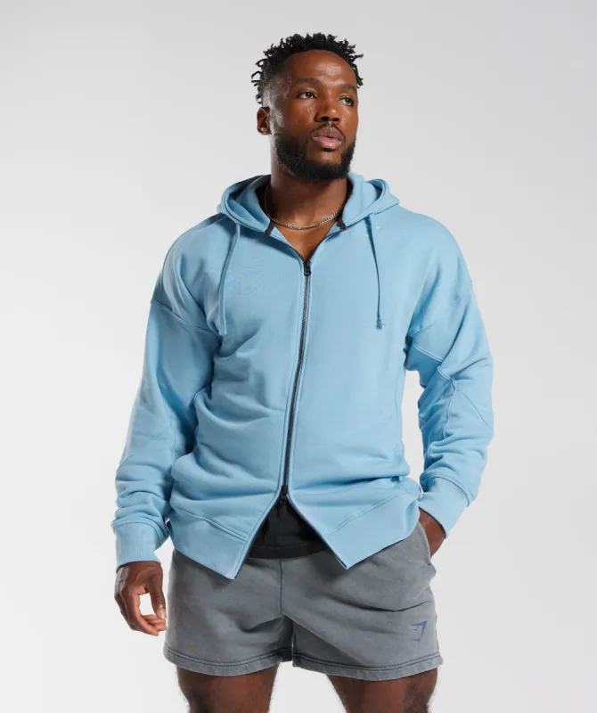 Gymshark Power Zip Hoodie - Ozone Blue sold by Gymshark