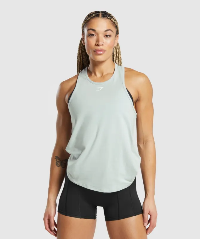Gymshark Essential Cotton Tank - Light Grey sold by Gymshark