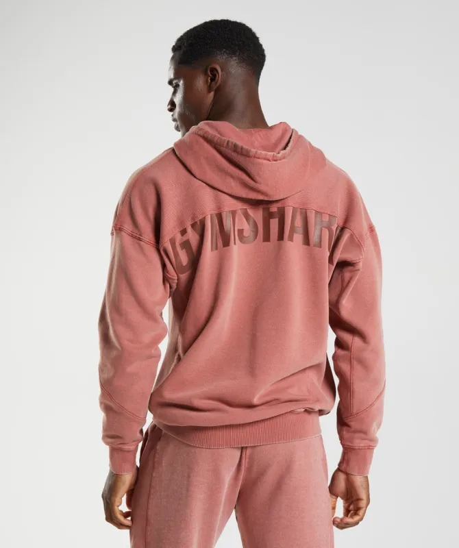 Gymshark Power Washed Hoodie - Rose Brown sold by Gymshark
