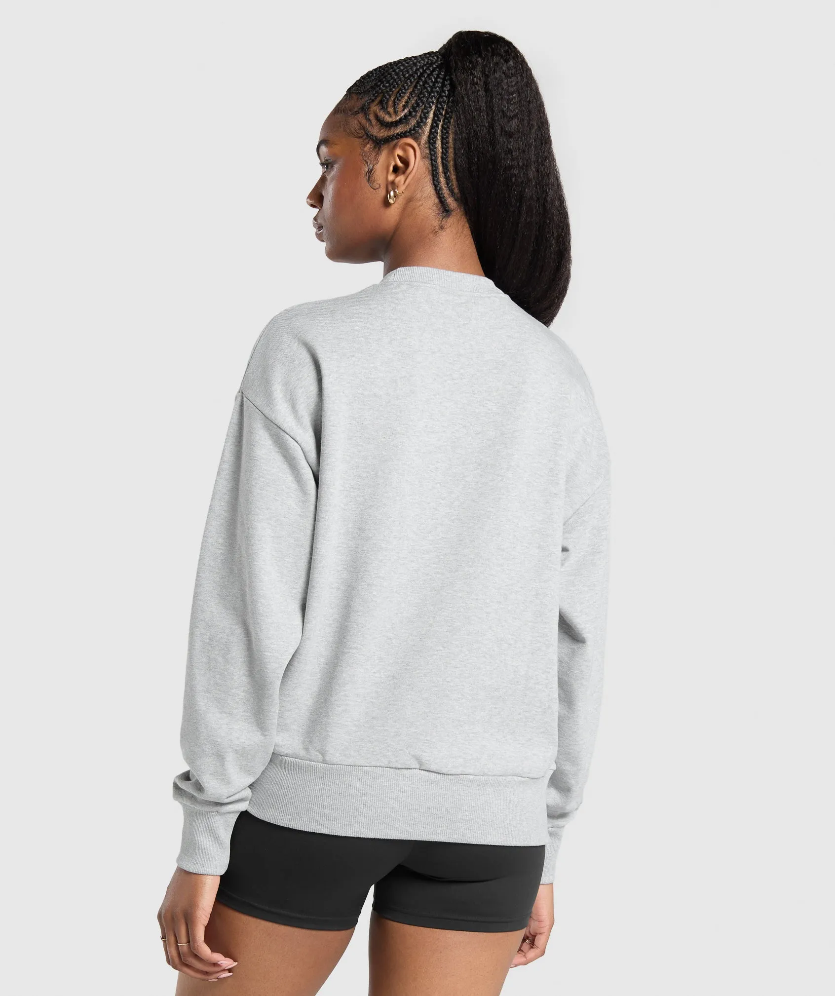 Gymshark Rest Day Sweats Oversized Crew - Light Grey Core Marl sold by Gymshark product image thumbnail 2