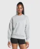 Gymshark Rest Day Sweats Oversized Crew - Light Grey Core Marl sold by Gymshark