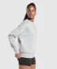 Gymshark Rest Day Sweats Oversized Crew - Light Grey Core Marl sold by Gymshark