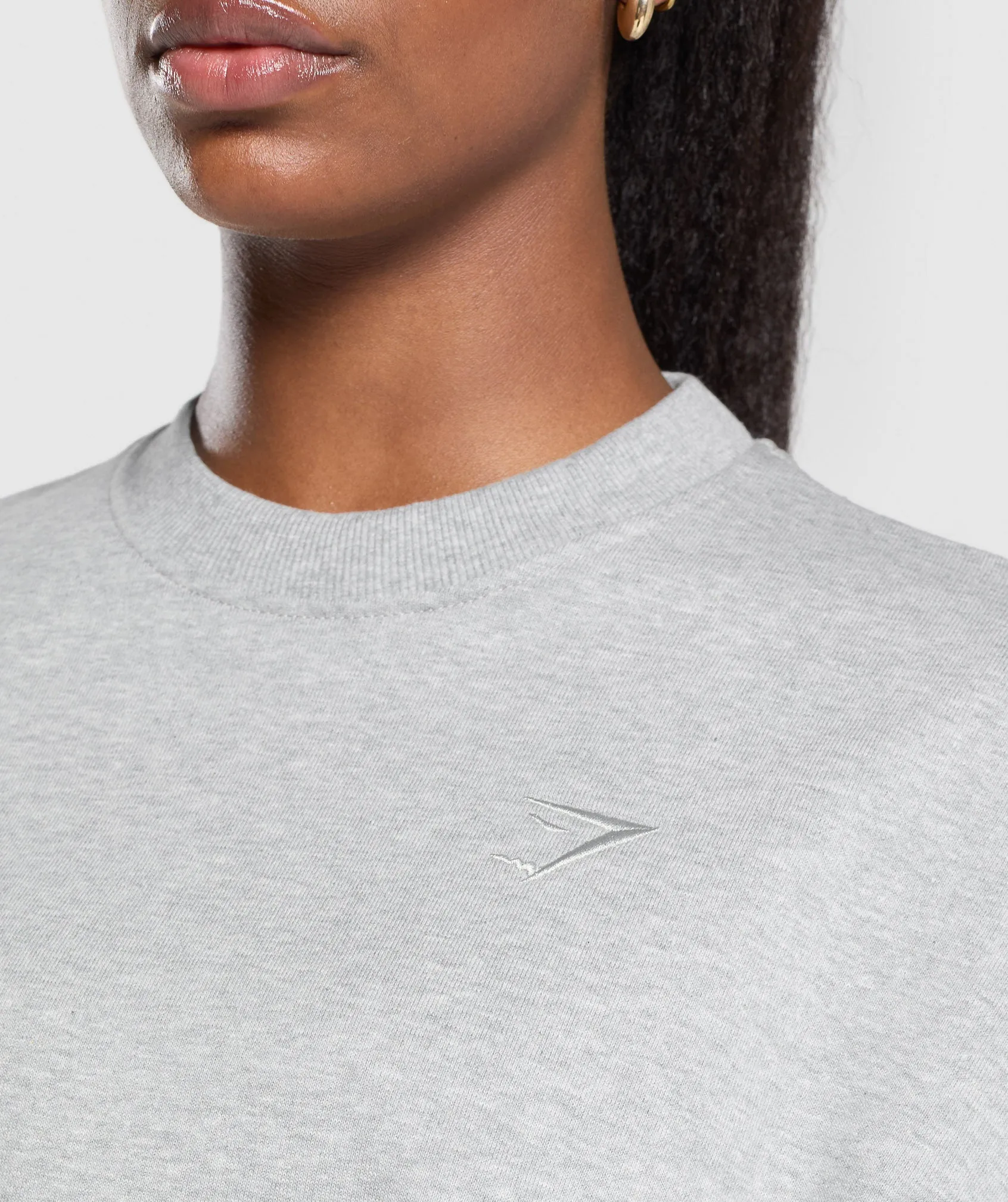 Gymshark Rest Day Sweats Oversized Crew - Light Grey Core Marl sold by Gymshark product image thumbnail 5