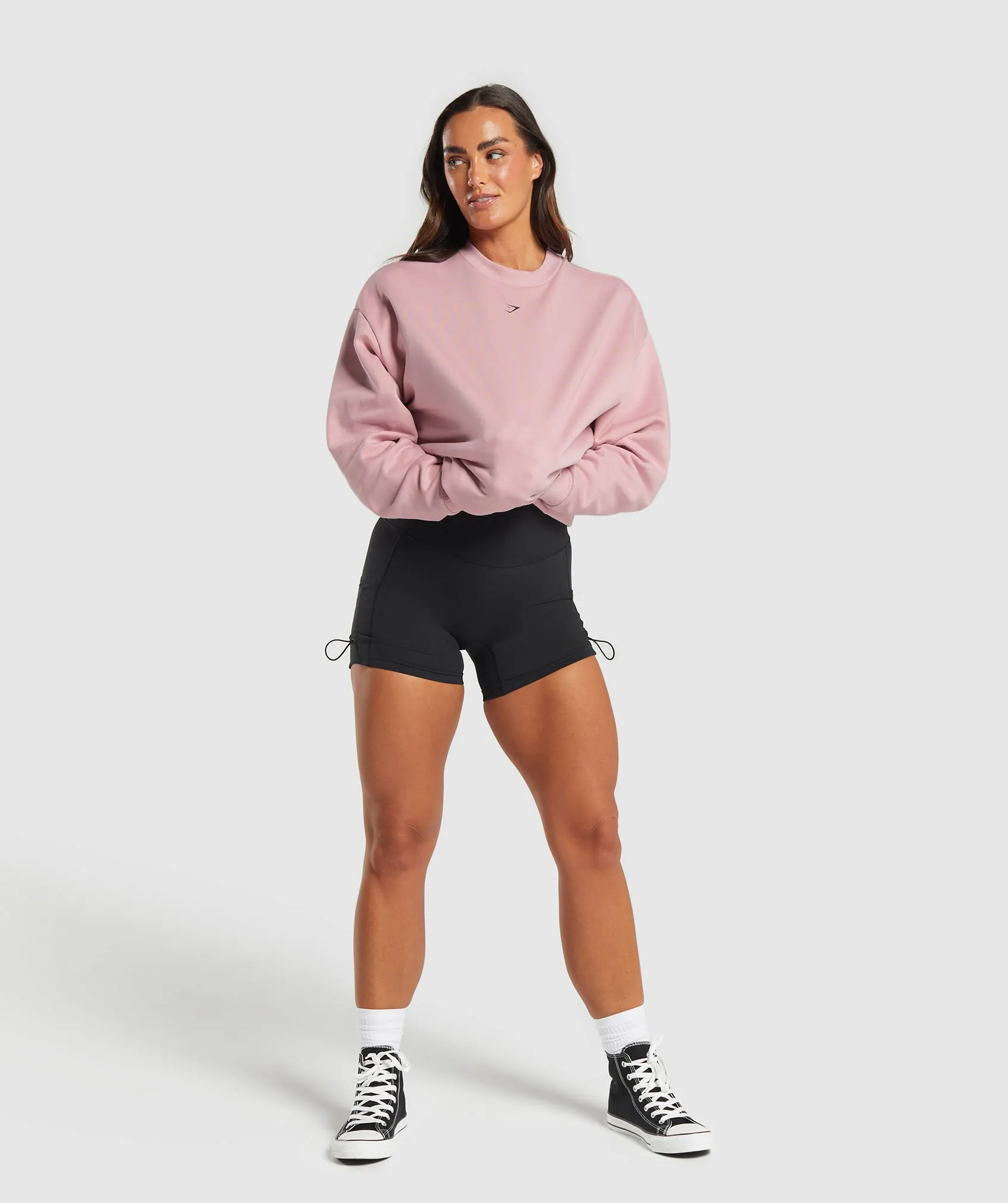 Gymshark Strong Girl Lifting Club Oversized Graphic Crew - Light Pink sold by Gymshark product image thumbnail 4
