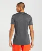 Gymshark Arrival Marl T-Shirt - Black/Silhouette Grey Marl sold by Gymshark