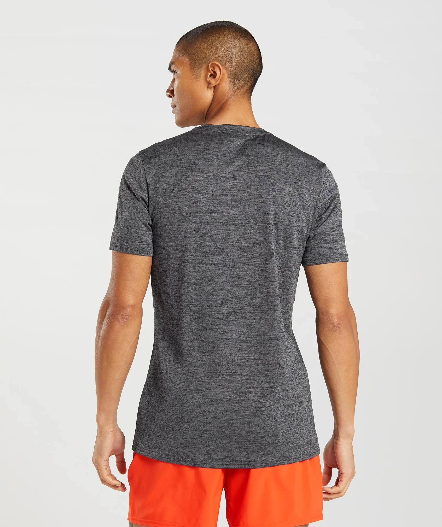 Gymshark Arrival Marl T-Shirt - Black/Silhouette Grey Marl sold by Gymshark product image thumbnail 2