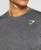 Gymshark Arrival Marl T-Shirt - Black/Silhouette Grey Marl sold by Gymshark