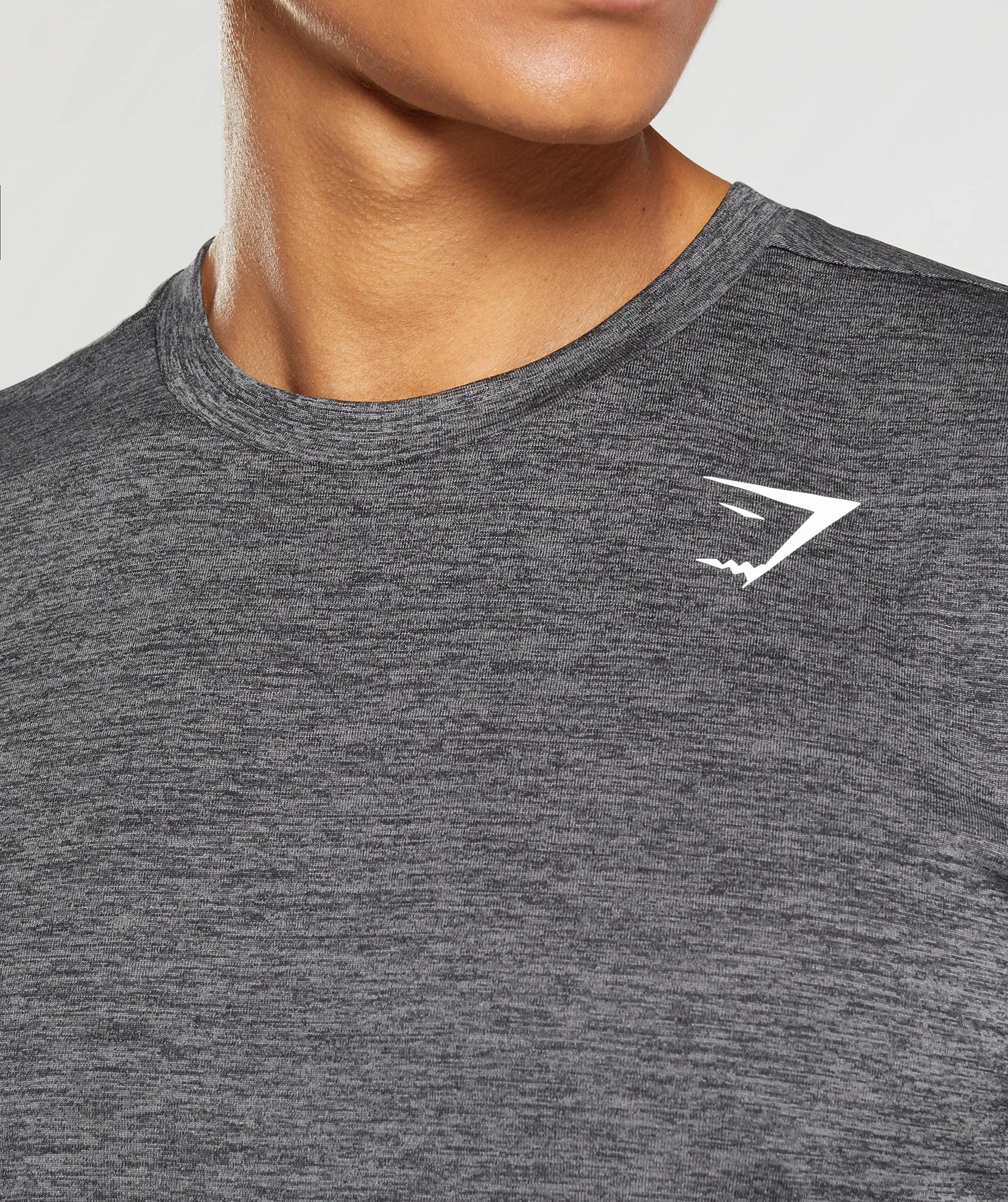 Gymshark Arrival Marl T-Shirt - Black/Silhouette Grey Marl sold by Gymshark product image thumbnail 3