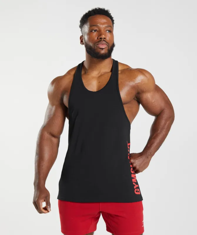 Gymshark Slice Stringer - Black sold by Gymshark