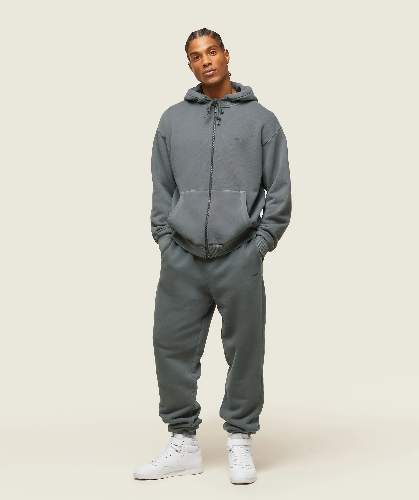 Gymshark everywear Relaxed Zip Hoodie - Slate Teal sold by Gymshark product image thumbnail 2