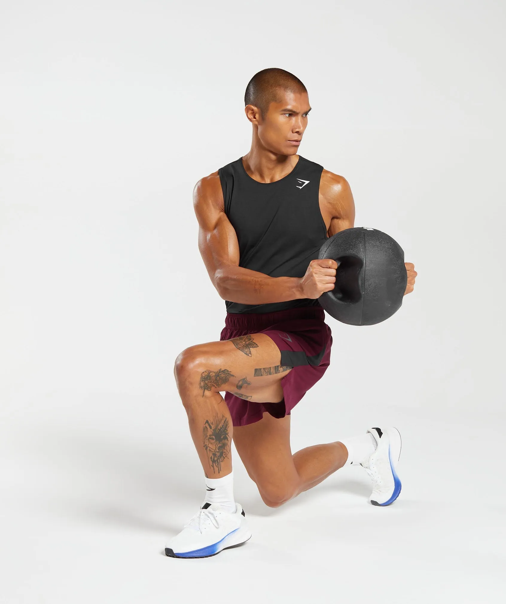 Gymshark Sport 5" Shorts - Plum Pink/Black sold by Gymshark product image thumbnail 4