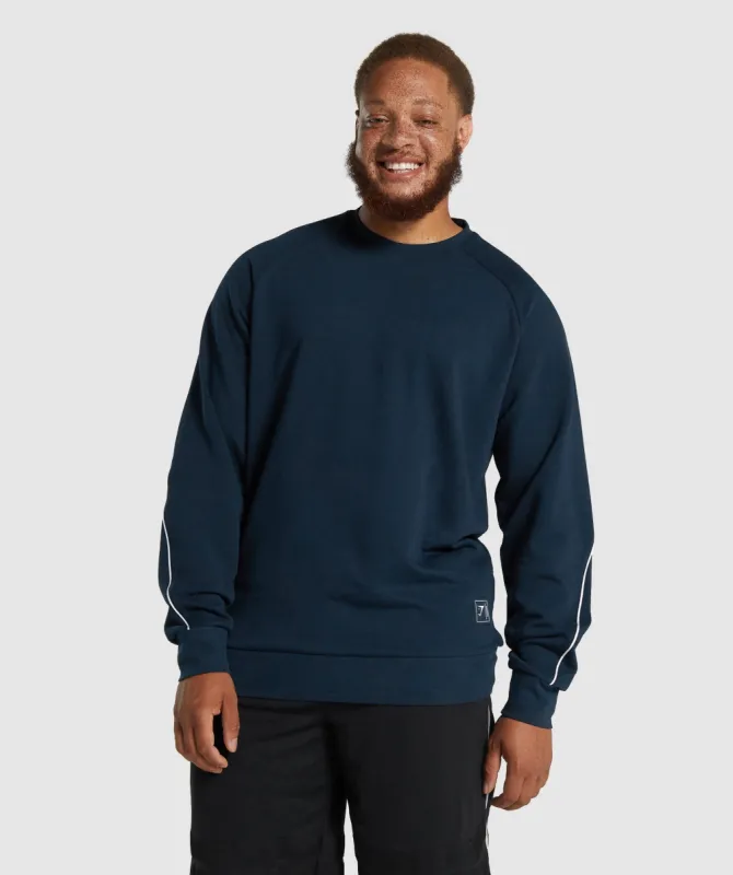 Gymshark Recess Crew Sweatshirt - Navy sold by Gymshark