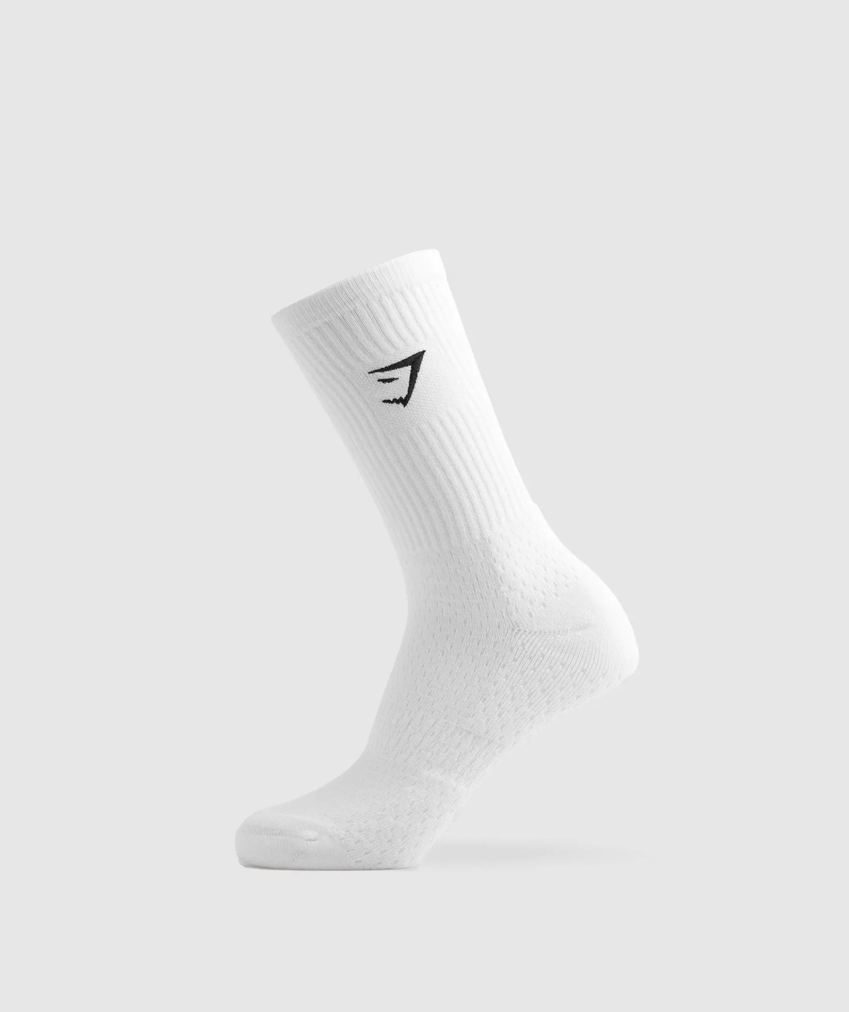 Gymshark Premium Sharkhead Crew Sock - White sold by Gymshark