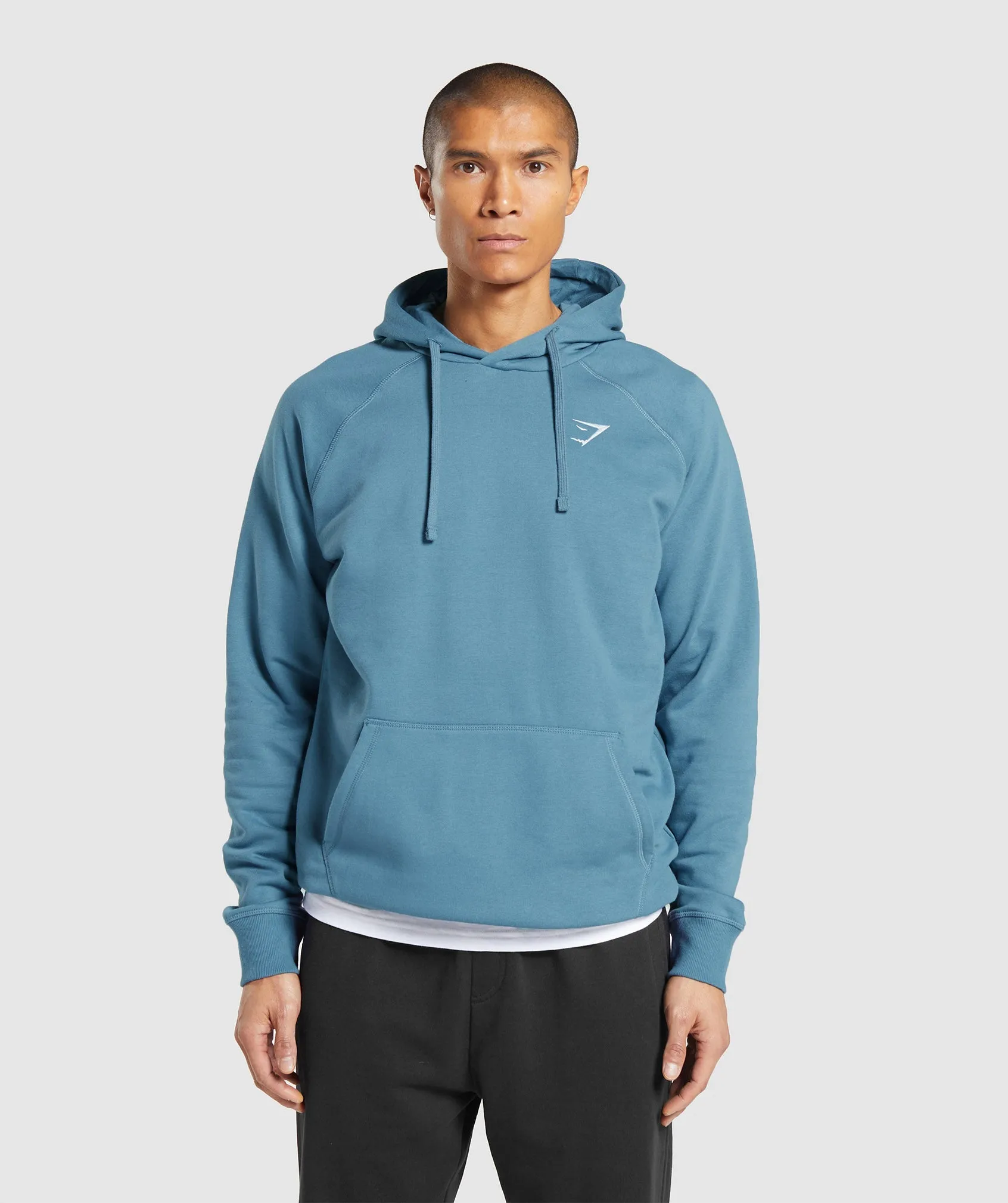 Gymshark Crest Hoodie - Faded Blue sold by Gymshark