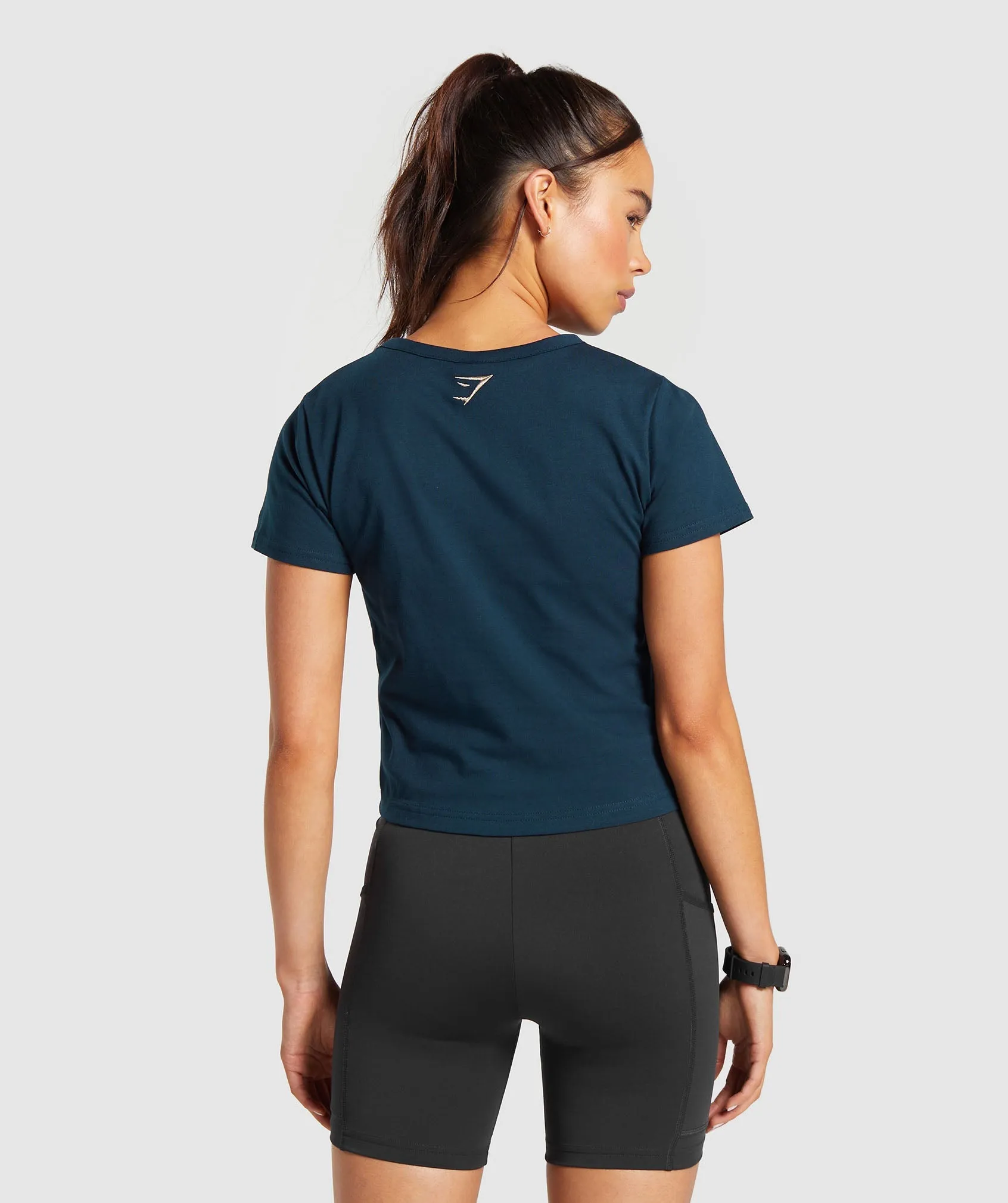 Gymshark Block Crop Top - Navy sold by Gymshark product image thumbnail 2