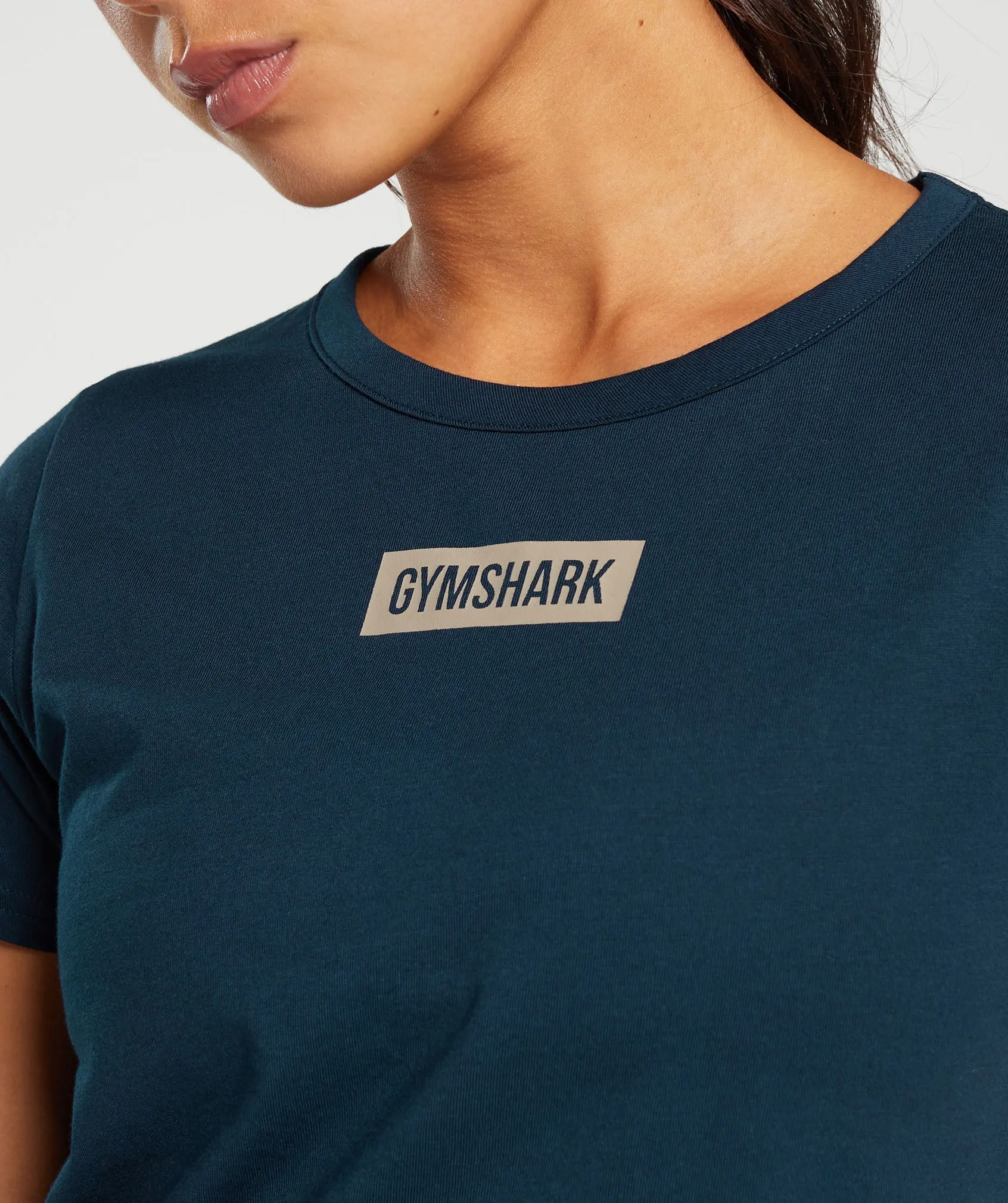 Gymshark Block Crop Top - Navy sold by Gymshark product image thumbnail 5