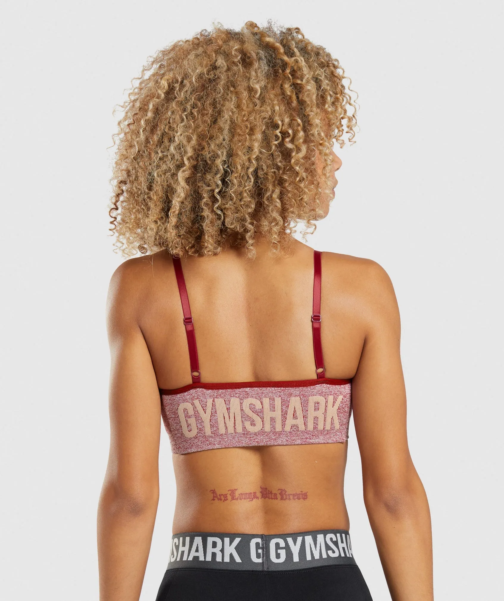 Gymshark Flex Strappy Sports Bra - Burgundy Marl sold by Gymshark product image thumbnail 2