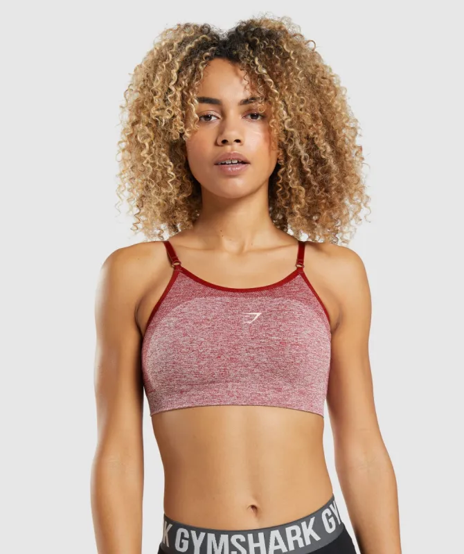 Gymshark Flex Strappy Sports Bra - Burgundy Marl sold by Gymshark