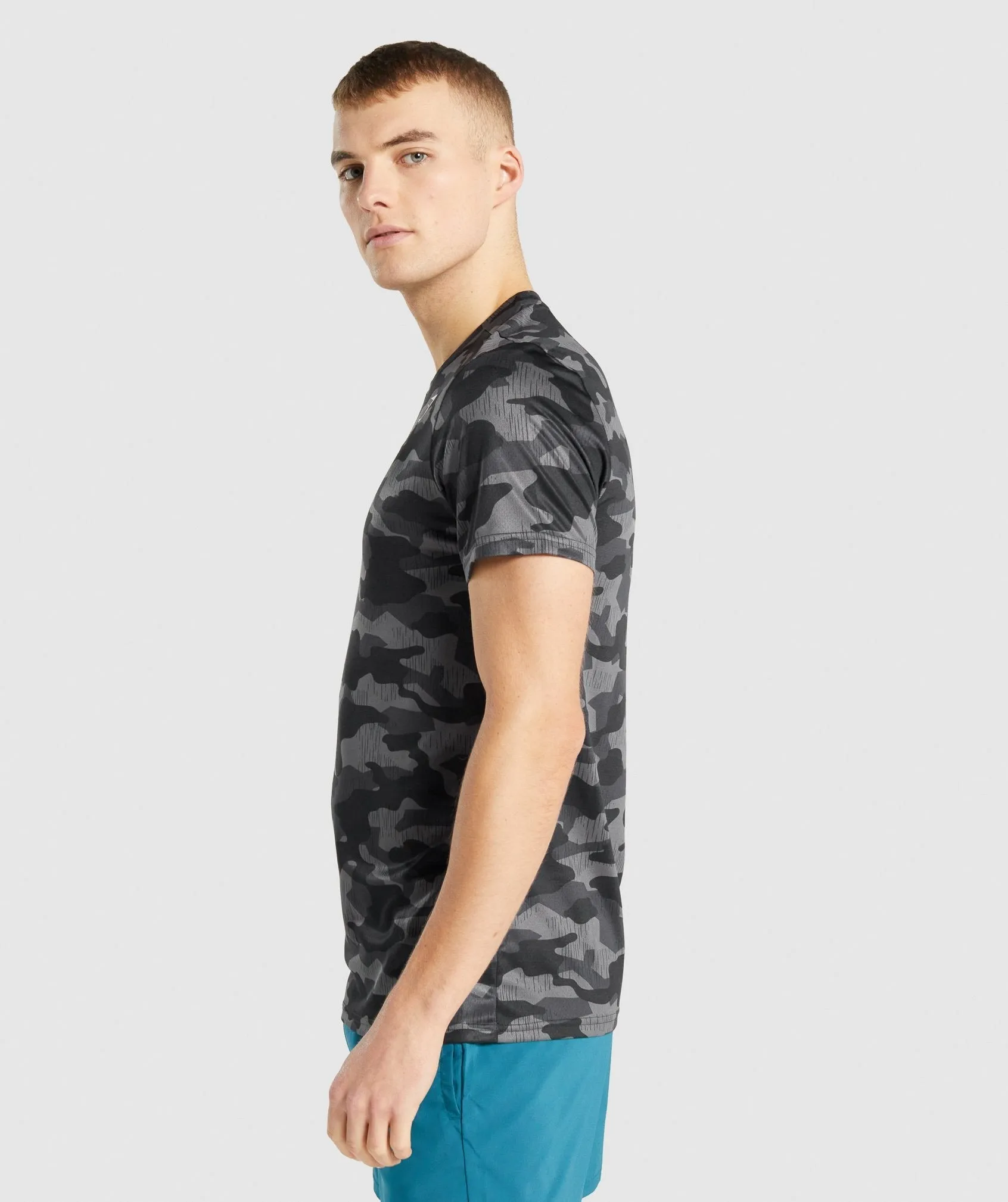Gymshark Arrival T-Shirt - Grey Print sold by Gymshark product image thumbnail 3