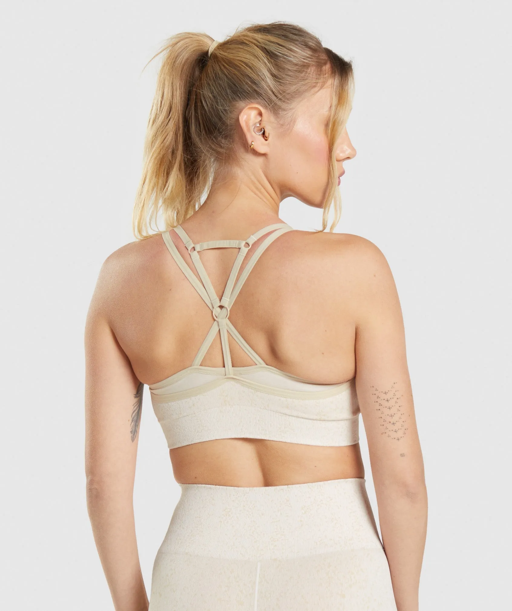 Gymshark Adapt Fleck Seamless Sports Bra - Mineral | Coconut White sold by Gymshark product image thumbnail 2