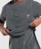Gymshark Washed Double Layer T-Shirt - Black sold by Gymshark