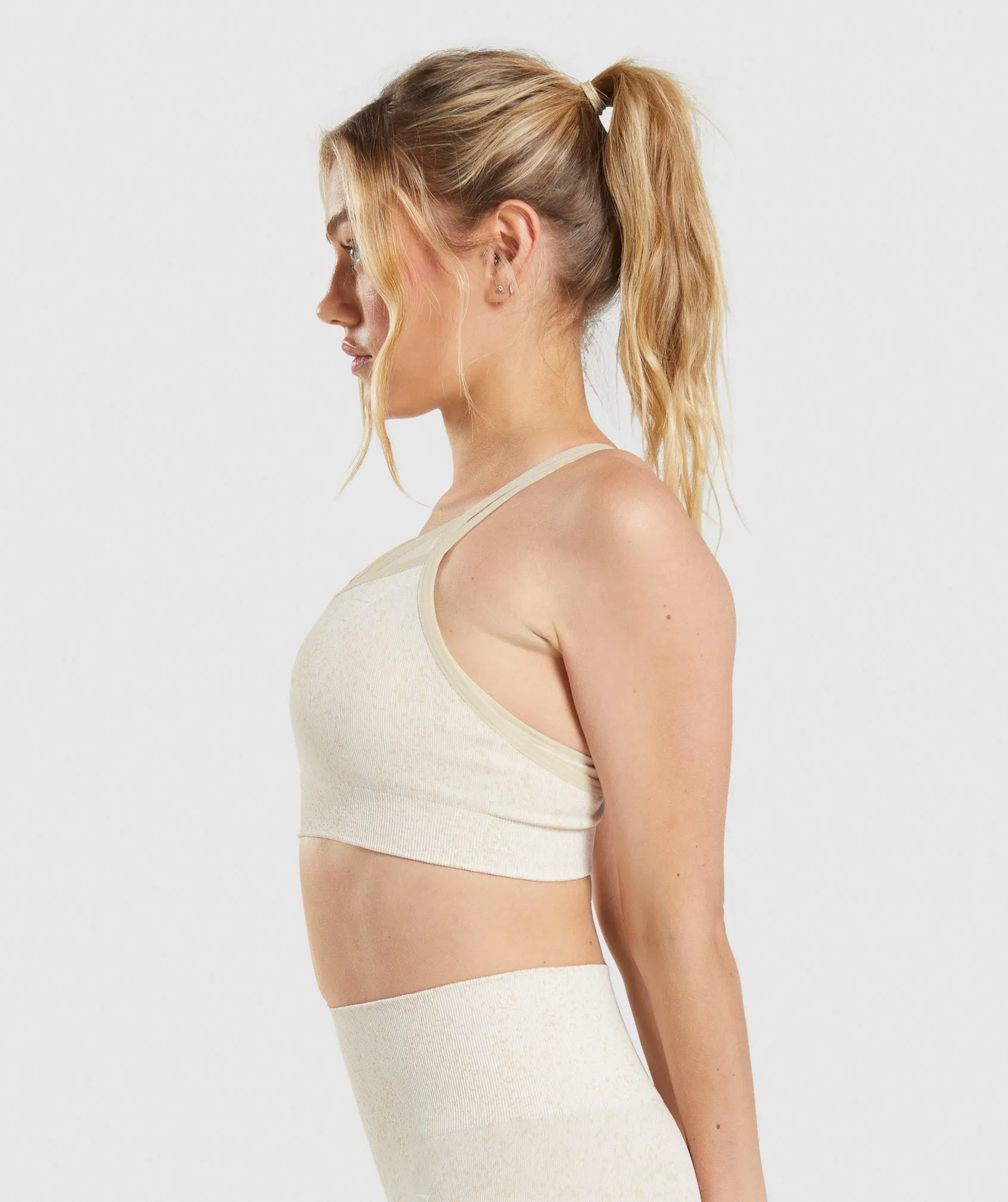 Gymshark Adapt Fleck Seamless Sports Bra - Mineral | Coconut White sold by Gymshark product image thumbnail 3