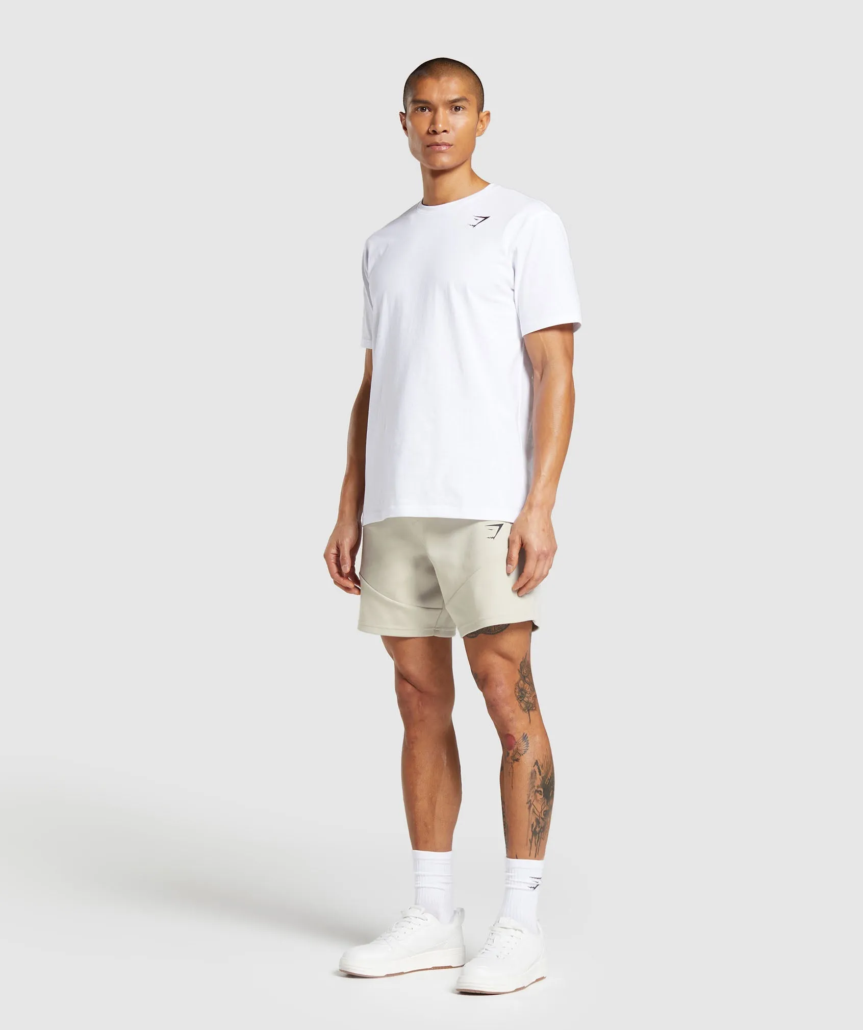 Gymshark Interlock Tech 6" Shorts - Pebble Grey sold by Gymshark product image thumbnail 4