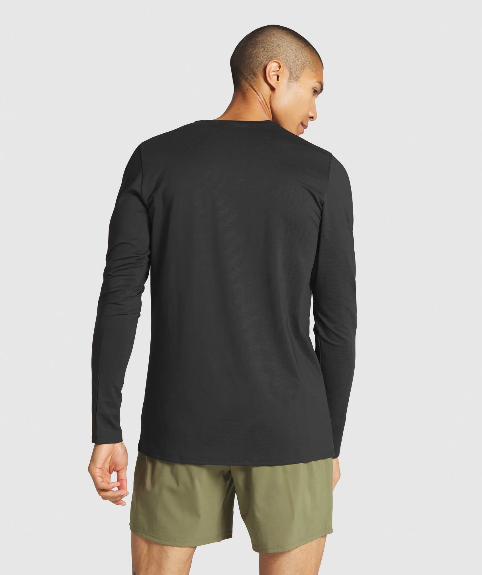 Gymshark Arrival Long Sleeve T-Shirt - Black sold by Gymshark product image thumbnail 2