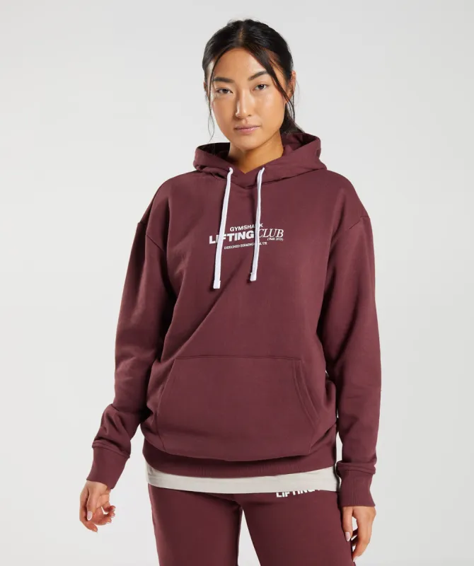 Gymshark Social Club Oversized Hoodie - Cherry Brown sold by Gymshark