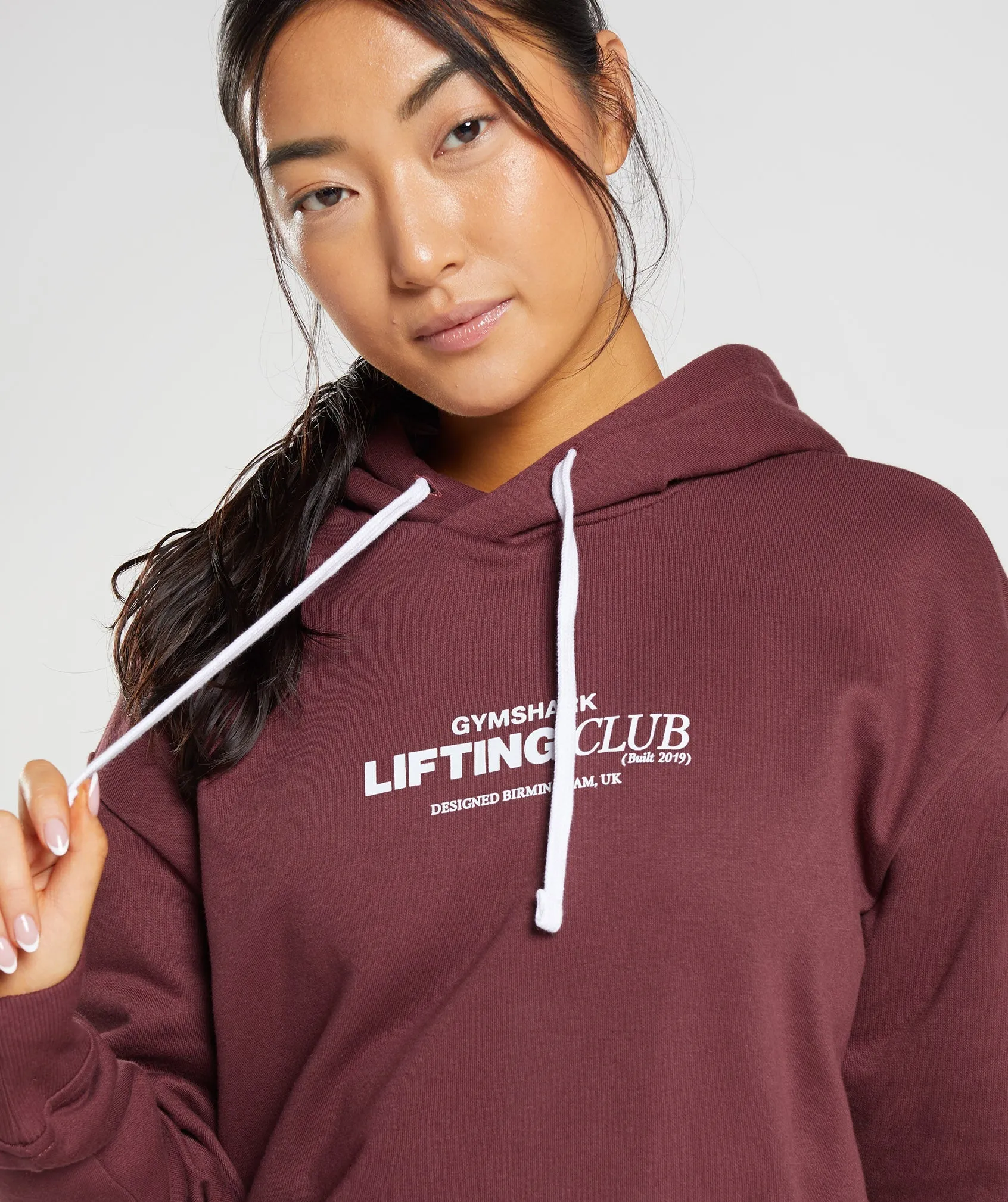 Gymshark Social Club Oversized Hoodie - Cherry Brown sold by Gymshark product image thumbnail 3