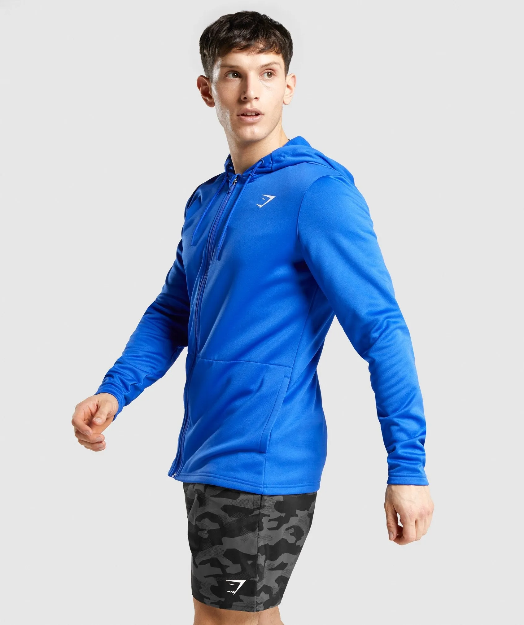 Gymshark Arrival Zip Up Hoodie - Blue sold by Gymshark product image thumbnail 3