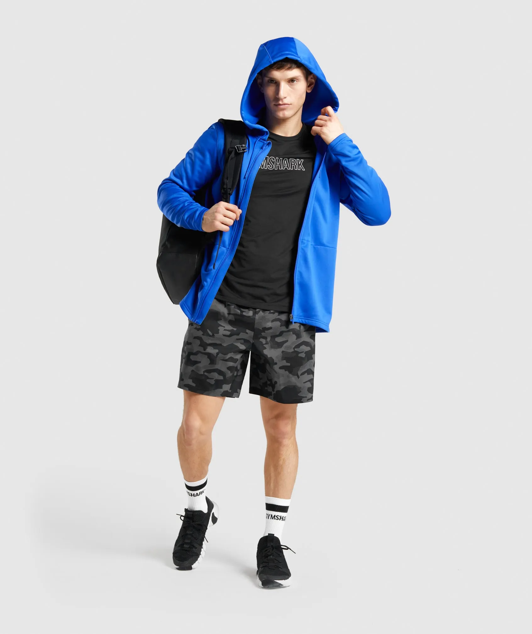 Gymshark Arrival Zip Up Hoodie - Blue sold by Gymshark product image thumbnail 4