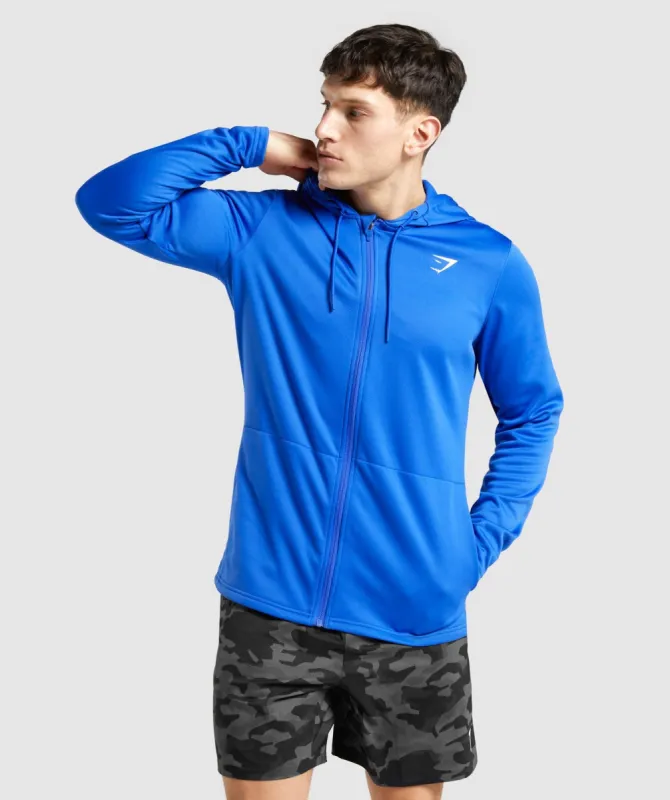 Gymshark Arrival Zip Up Hoodie - Blue sold by Gymshark