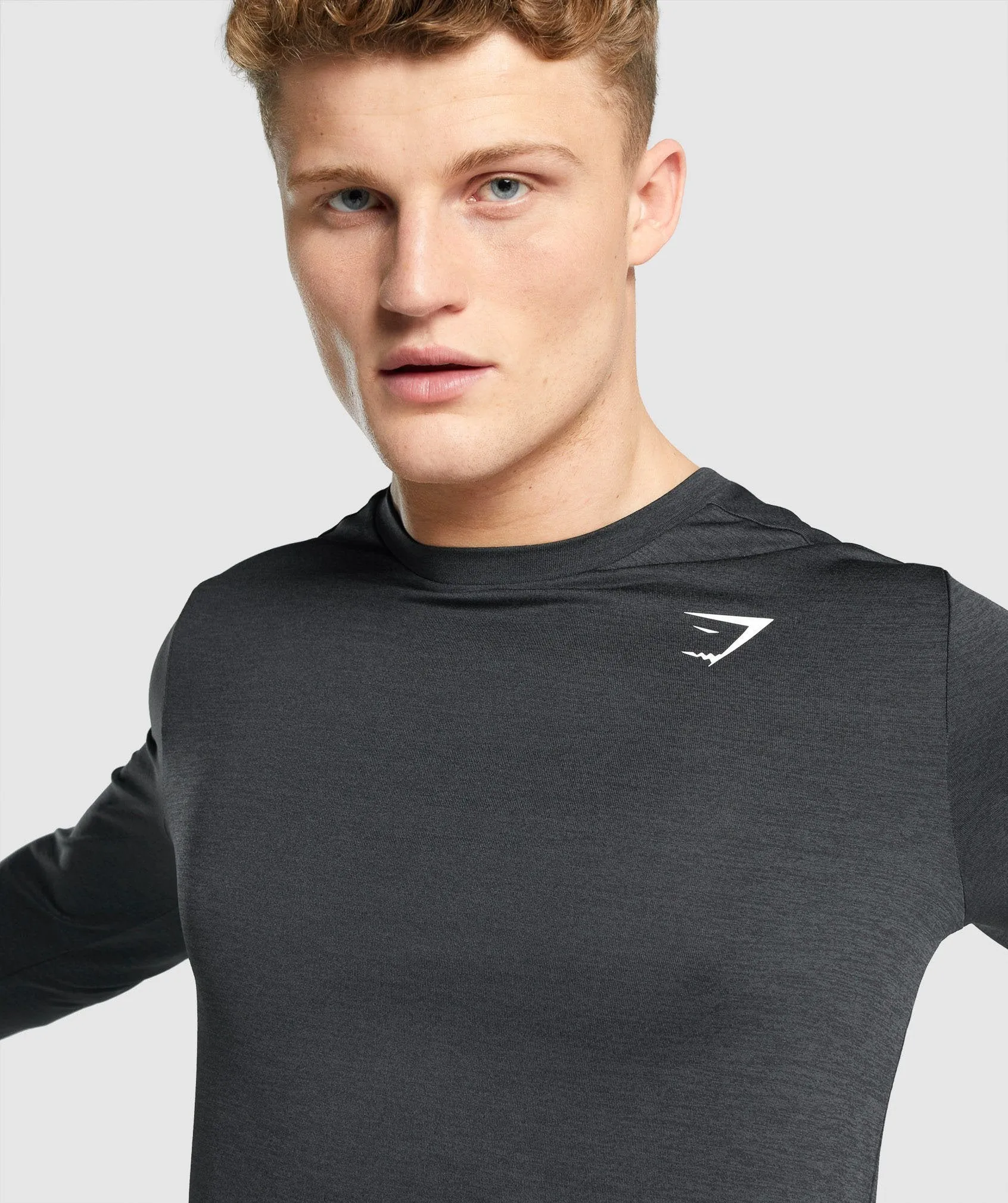 Gymshark Arrival Marl Long Sleeve T-Shirt - Black Marl sold by Gymshark product image thumbnail 5