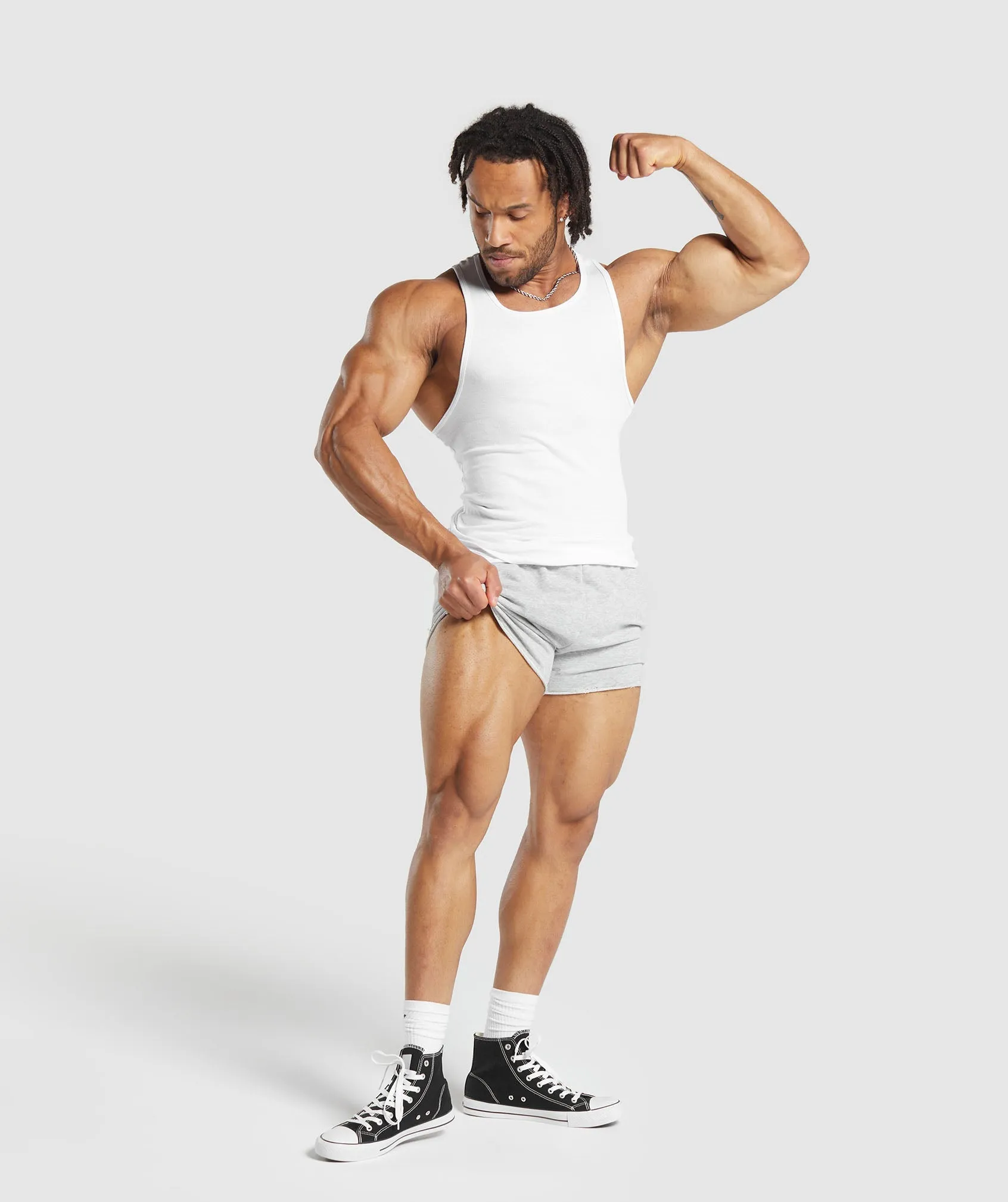 Gymshark Legacy Shorts - Light Grey Core Marl sold by Gymshark product image thumbnail 4